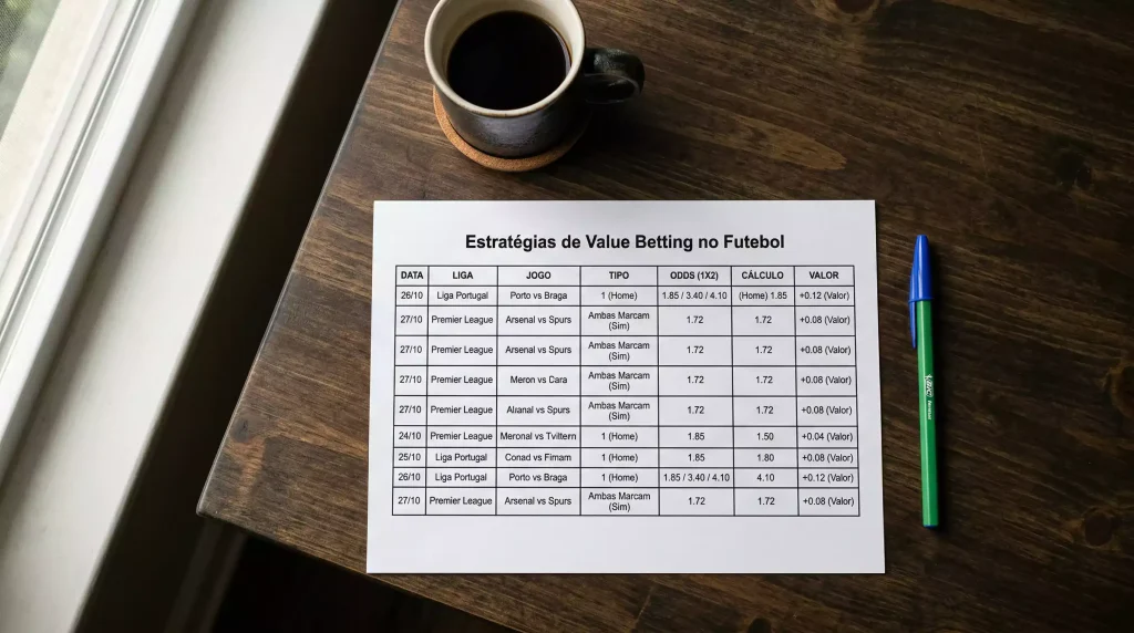 Estrategias de value betting en fútbol con cuotas y datos
